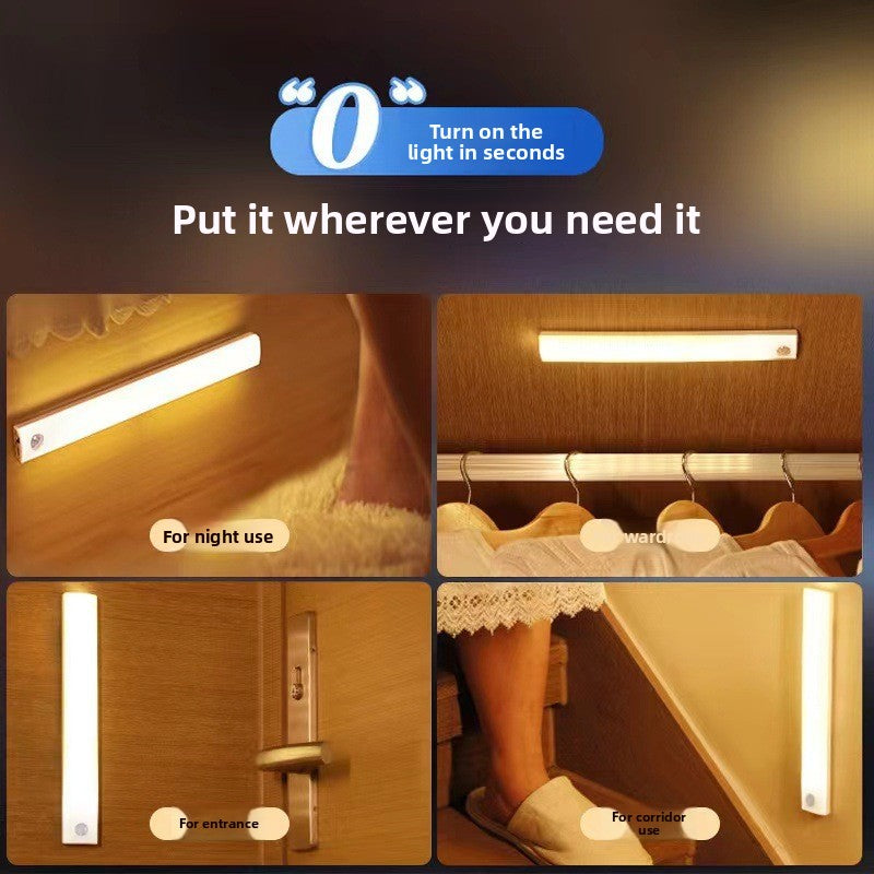 Ultra-thin smart LED light with human motion sensor